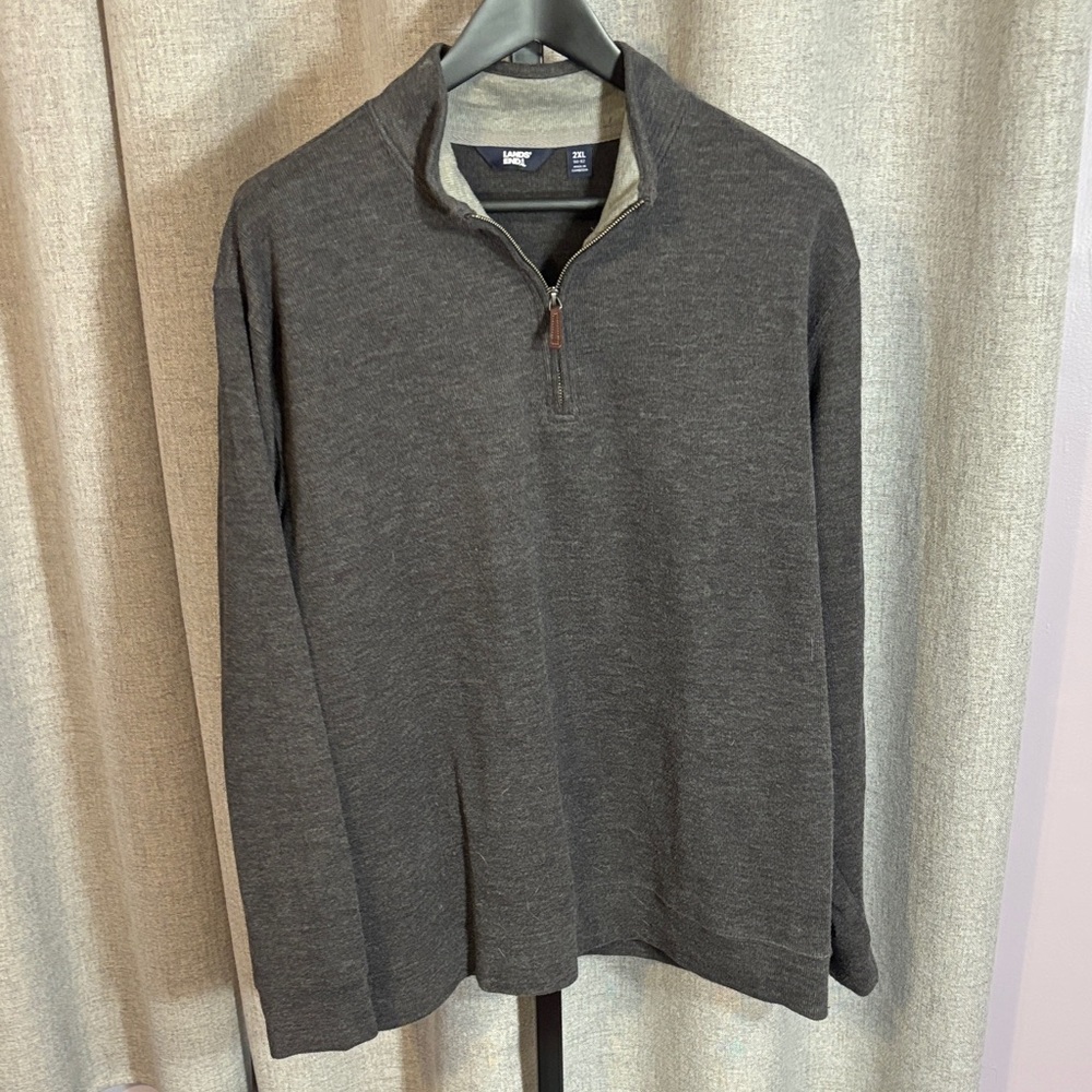 Men’s Lands' End Quarter-Zip Sweater XXL